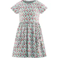 Happy girls Robe bleu ciel / sapin / magenta / rose ancienne
