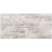 vidaXL Panneaux muraux , lot de 10, gris clair et blanc, 100 x 50 cm, mousse EPS