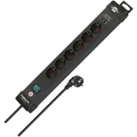 Brennenstuhl Multiprise Premium-Line à 6 prises avec USB-C et USB-A, noir, 3 m