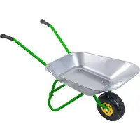 Vedes Brouette métallique pour enfants argent/vert - Outdoor Active - 562