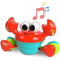 Bright Starts Jouet crabe rampant musical interactif , rouge, 15 x 16 x 26 cm