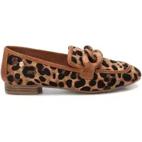 Carmela pour femme. 16231604-LEOPARDO Mocassins 162316 marron (37), Plat, Aucun, Casuel, Imprimé animal