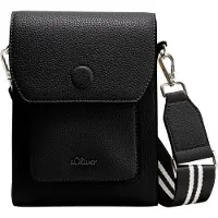 s.Oliver sac pour téléphone portable sac à épaule bandoulière Phone Bag Grey / Black noir