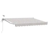 vidaXL Store électrique rétractable gris clair et blanc 3 x 2,5 m