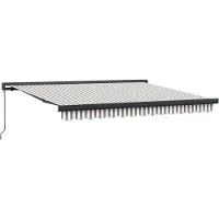 vidaXL Store coulissant gris clair et blanc 500 x 300 cm