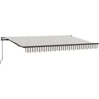 vidaXL Store à enrouleur gris clair et blanc 450 x 350 cm