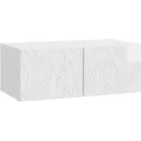 vidaXL Meuble TV mural 59,5 x 41 x 30 cm Blanc brillant