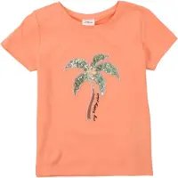 s.Oliver T-Shirt marron / jade / orange clair / argent