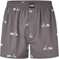 Happy Shorts Boxers ' Sommer Style ' gris / vert