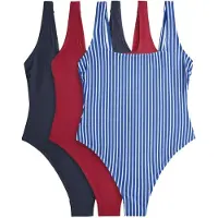 The Set Maillot de bain marine / bleu marine / rouge vif / blanc