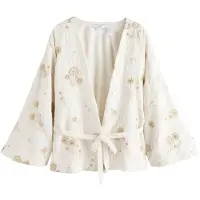 Next Kimono écru / or / rose pastel