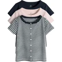 The Set Cardigan bleu marine / rosé / blanc