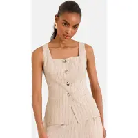 Lipsy Gilet de costume crème / noir
