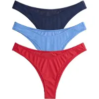 The Set Bas de bikini bleu marine / bleu clair / rouge
