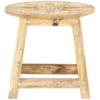 vidaXL 287445 Hand-Painted Stool 38x38x35 Cm Solid Mango Wood