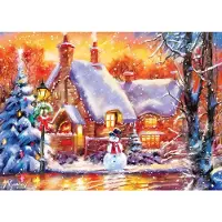 Master Pieces Puzzle Snowman Cottage - 500 à 999 pièces