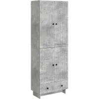 vidaXL Ensemble d'armoires , 2 pièces, gris béton, 66 x 34,5 x 95 cm, bois aggloméré