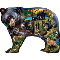 Master Pieces Puzzle La Faune Des Bois - Puzzle Forme - 1000 pièces