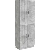 vidaXL Ensemble de meubles , 2 pièces, gris béton, aggloméré