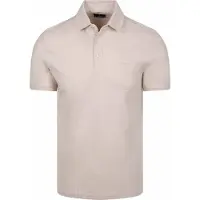 State of Art Polo Piqué Feuilles Blanc Cassé