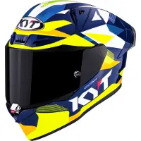 Kyt R1R Diamond, casque intégral ,Bleu/Blanc/Jaune ,L
