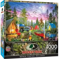Master Pieces Puzzle Mossy Oak - Camp de la Rivière au Crépuscule - 1000 pièces