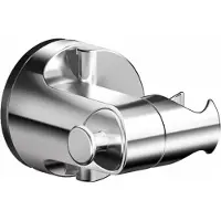 INF Support de pommeau de douche à ventouse réglable - Finition argentée