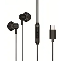 Conceptronic BRENDAN04B : Casque , écouteurs intra-auriculaires, connectique USB-C, microphone intégré, ergonomique, câble noir de 1,20 m