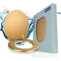 Wenko Siège WC Mod. Aldeno Or mat, en MDF