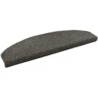 vidaXL Protège-marches autocollants demi-cercle, 15 pièces, gris foncé