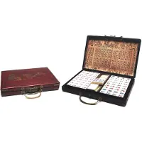 HOT Games Coffret Mah-Jong Rouge Bois Art. 34x24
