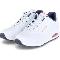 SKECHERS Baskets basses 'Uno Stand On Air' bleu marine / rouge feu / blanc