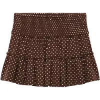 Superdry Femme Mini-jupe Jersey à Volants Brown Taille: 40