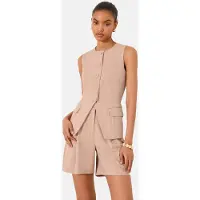 Lipsy Gilet de costume rosé / poudre