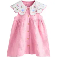 Next Robe bleu roi / vert / rose ancienne / blanc