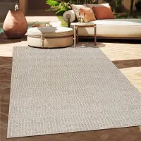Paco Home Tapis d'extérieur en lin tissé moderne Boho Ethno résistant aux intempéries extérieur Taille 80x250 cm