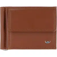Golden Head Cuir porte-monnaie pince à billets Polo RFID Protect Clip-Scheintasche 1921 Cognac brun