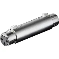 Pro Adaptateur XLR femelle - femelle (Adaptateur jack), Adaptateur audio, Argent
