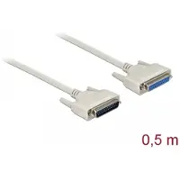 DeLOCK Câble série D-Sub 25 mâle vers femelle 0,5 m -