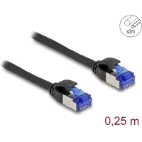 DeLOCK 80225 RJ45 Netzwerkkabel Cat.6A S/FTP Slim 0,25 m schwarz