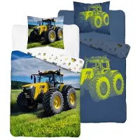 Detexpol Linge de lit, linge de lit pour enfant, phosphorescent 140 x 200 5849a Tracteur