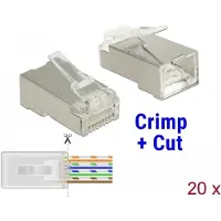 DeLOCK Prise RJ45 - 20 pièces - cat6