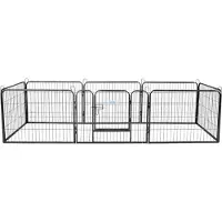 Lendo Online Parc pour Chien 8 Panneaux 80x60 cm Anthracite