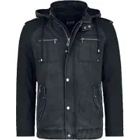 Black premium by emp Manteau d'hiver de - Veste Army Vintage - S - XXL - pour Homme - noir/gris - Taille S