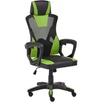 Beliani Ignis, Chaise gaming, Noir, Vert