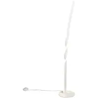 TRIO Lampadaire LED, métal, blanc mat, interrupteur au pied, H 110 cm