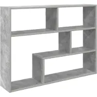 vidaXL Étagère Murale Montage mural Gris 95 x 20 x 69,5 cm