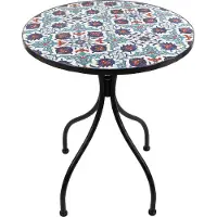 Axi Amélie Table Bistrot, Mosaique, Bleu Vif | Table D'Appoint Bistrot Pour L'Extérieur, Pour Jardin/Balcon/Terrasse - 60 X 60 X 75 Cm