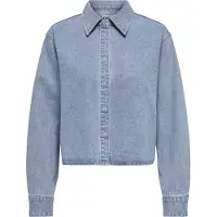 ONLY T-shirt 'ONLMAGGIEMAY L/S RHINEST DNM SHIRT CAMICIA JEANS' bleu clair