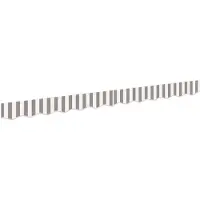 vidaXL Jupe de store de rechange, gris clair et blanc, 3,5 m, polyester